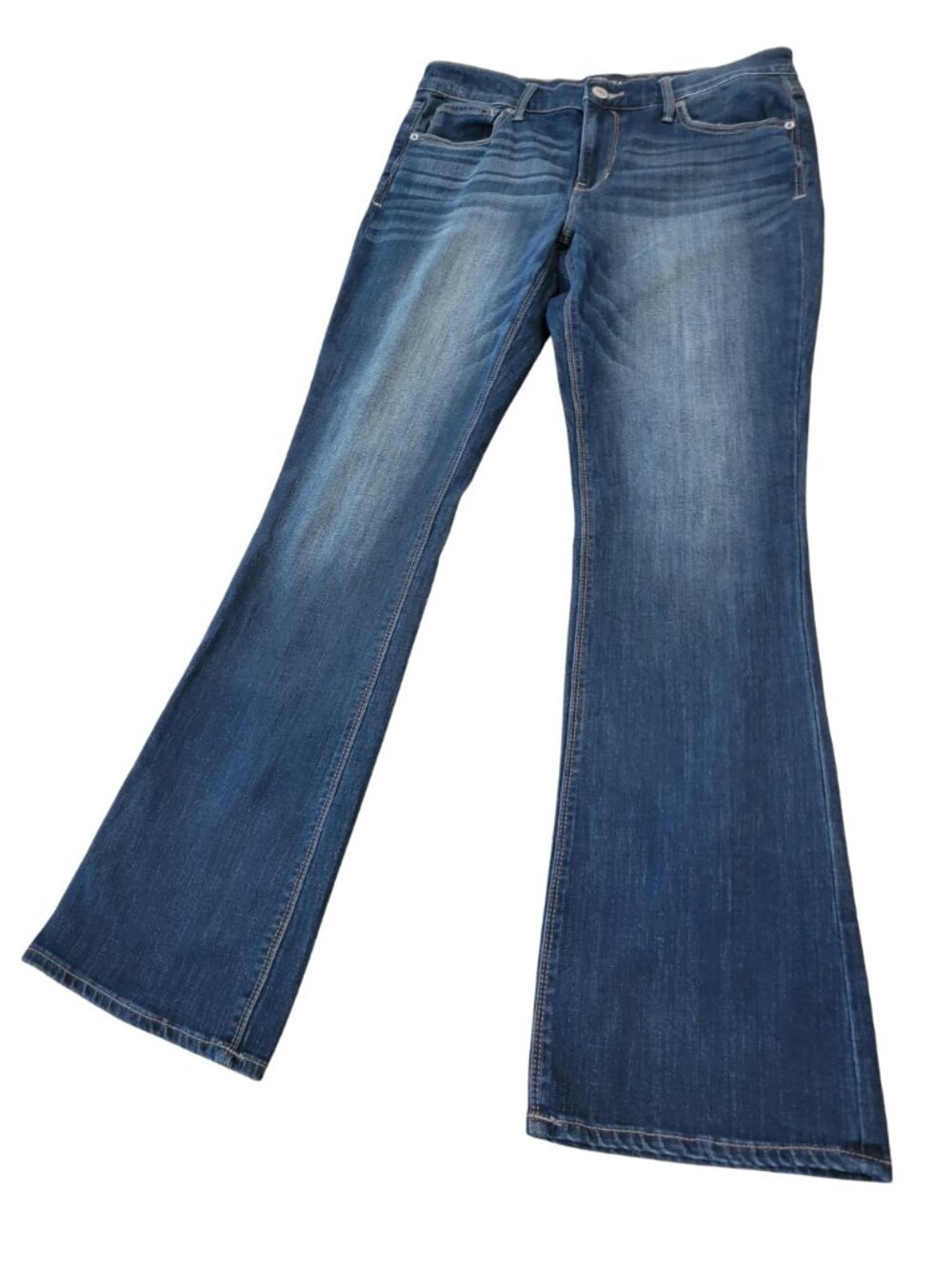 Express Barely Bootcut Midrise Blue Jeans